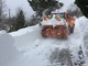 Emergenza neve in Centro Italia: lo sgombraneve della Città metropolitana di Torino al lavoro ad Arquata del Tronto