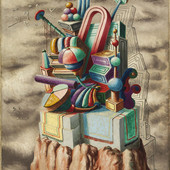 Alberto Savinio, Monumento ai giocattoli, 1930, Olio su tela, 80 x 65 cm, Collezione privata, Photo: Bruno Bani