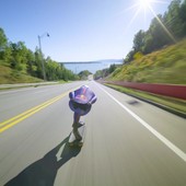 Con lo skateboard a 150 km orari, il record da brividi