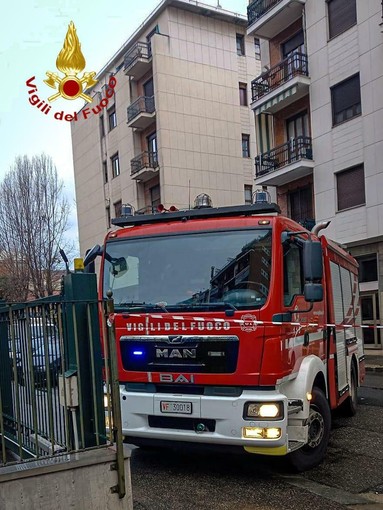 Intervento dei vigili del fuoco in via Poggio