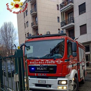 Intervento dei vigili del fuoco in via Poggio