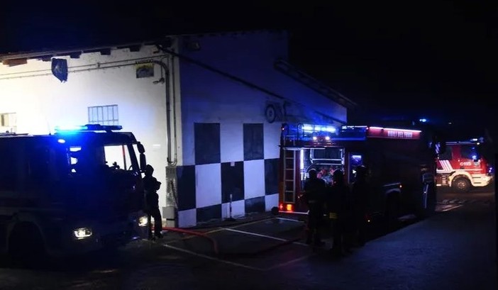 L'intervento dei Vigili del Fuoco nella notte