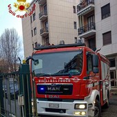 Intervento dei vigili del fuoco in via Poggio