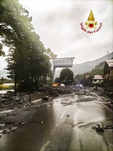 Una immagine del nuovo disastro avvenuto a Bardonecchia