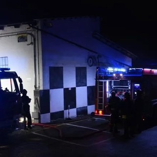 L'intervento dei Vigili del Fuoco nella notte