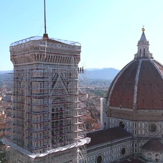 Firenze, al via il restauro del Campanile di Giotto – Le immagini dall'alto Firenze, al via il restauro del Campanile di Giotto – Le immagini dall'alto