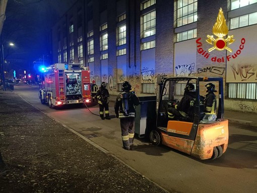 L'intervento dei Vigili del fuoco al Politecnico