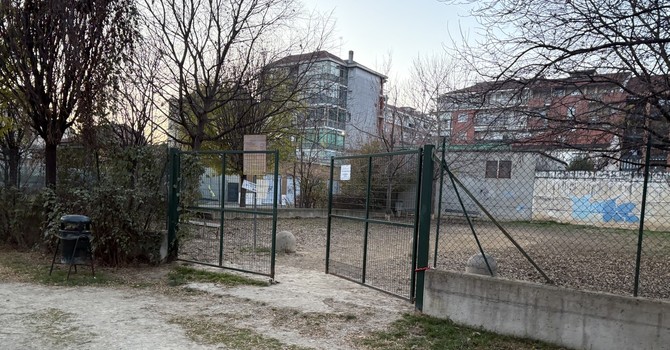 L'area cani di via Pinchia