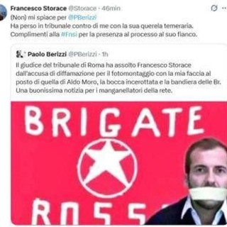 Fotomontaggio con cronista imbavagliato e bandiera Br, Storace assolto a Roma Fotomontaggio con cronista imbavagliato e bandiera Br, Storace assolto a Roma