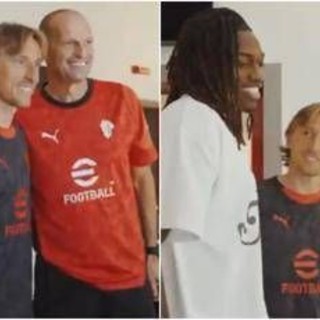 Modric, primo giorno al Milan: saluta Allegri e parla con Leao