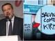 Genova, sui muri la scritta &quot;Salvini come Kirk&quot;. Il vicepremier: &quot;Non ho paura&quot;