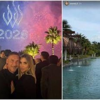 Totti e Noemi Bocchi, capodanno a Dubai. Poi mare (e padel) in Malesia
