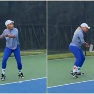 Serena Williams di nuovo in campo, che colpi in allenamento