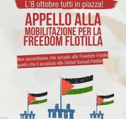 &quot;L'8 ottobre tutti in piazza&quot;, Freedom Flotilla invita a nuova mobilitazione