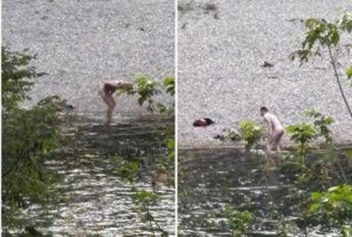 Bagno senza veli nel Brenta, due uomini entrano in acqua nonostante il divieto Bagno senza veli nel Brenta, due uomini entrano in acqua nonostante il divieto