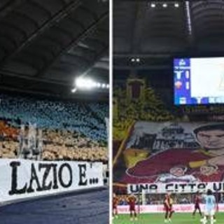 Lazio-Roma, il derby delle curve e delle coreografie - Video