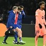 Psg doppia tegola, paura per Kvaratskhelia rischia il crociato, ko anche Dembélé Psg doppia tegola, paura per Kvaratskhelia rischia il crociato, ko anche Dembélé