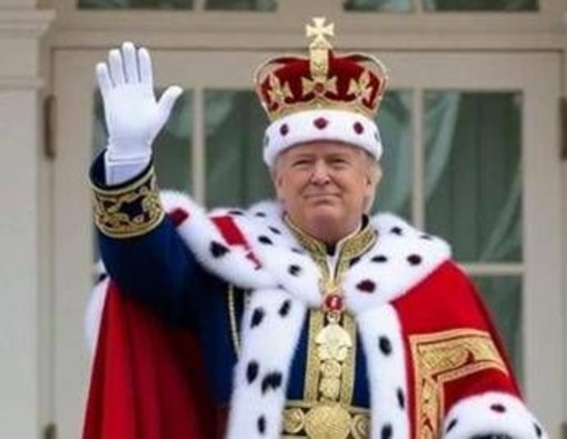Trump 'trolla' i manifestanti, il video con il presidente-re