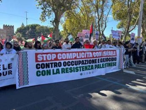 &quot;Stop genocidio&quot;, a Roma la grande manifestazione per Gaza